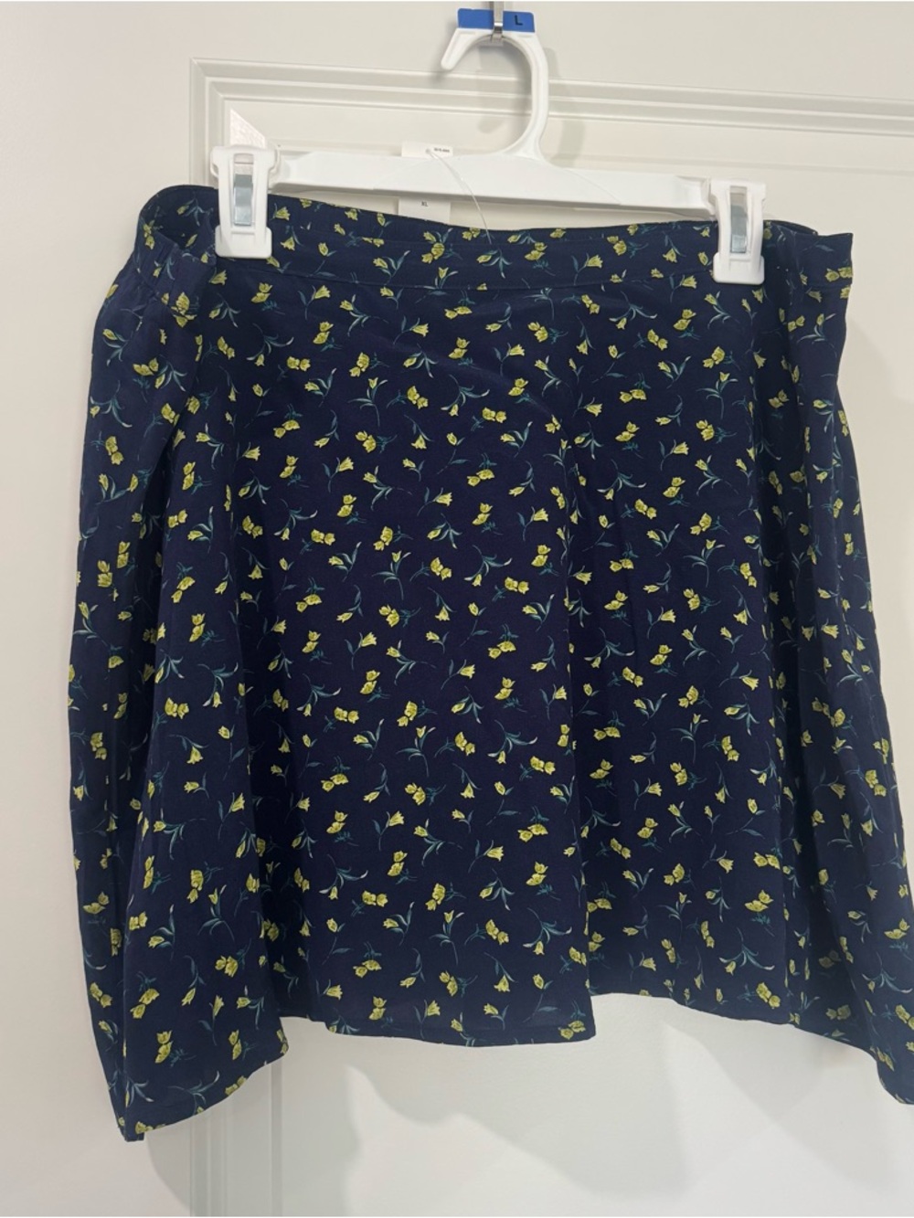 GAP Navy Skater Skirt with Yellow Floral Print - NWT